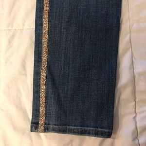 Chico’s Gold-stripe So Slimming Girlfriend Ankle